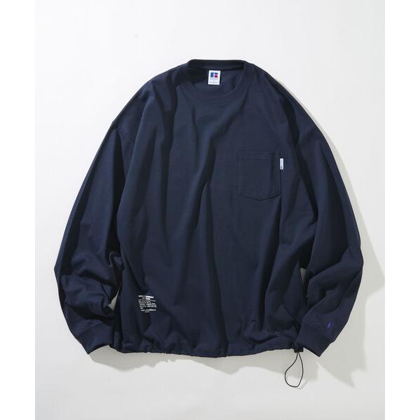 tシャツ 限定展開 RUSSELL ATHLETIC/ラッセルアスレティック RUSSELL ATHLETIC×FREAK'S STORE 別注 ビックシルエット ポケット ヘムコード ロングスリー…