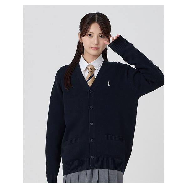 カーディガン カーディガン バニラ女神 綿×裏暖プレーティング 7G 女子 制服 学生服 中学 高校 スクール キッズ 子供服 女の子