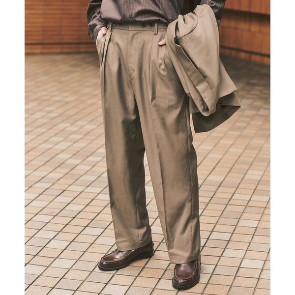 スラックス TWツイル 2タックパンツ ”セットアップ着用可能” メンズ