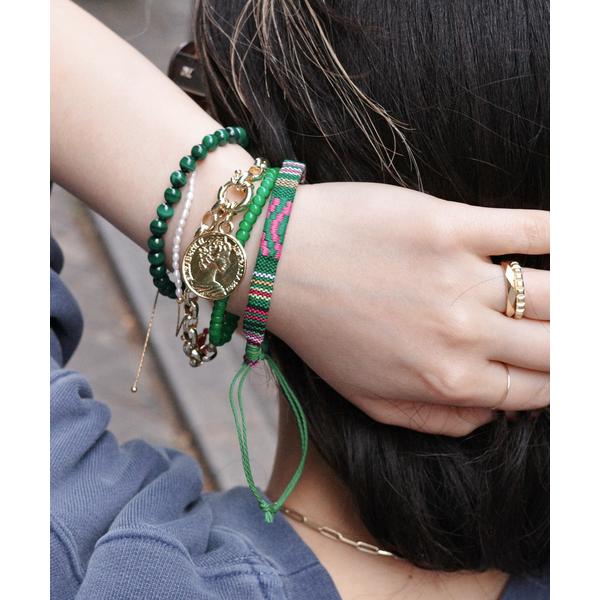ブレスレット 「SHASHI/シャシ」別注Custom Bracelet 3 Green レディース