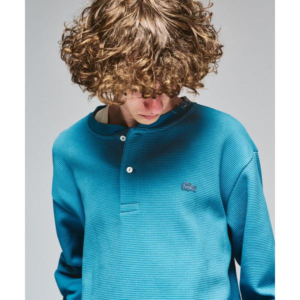 ヘンリーネック tシャツ LACOSTE × 417 ヘンリーネック ワッフルTシャツ メンズ