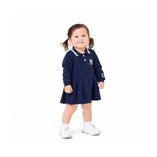 ベビー服 ロンパース MLB 衿付き女児ロンパース ヤンキース ドジャース パドレス