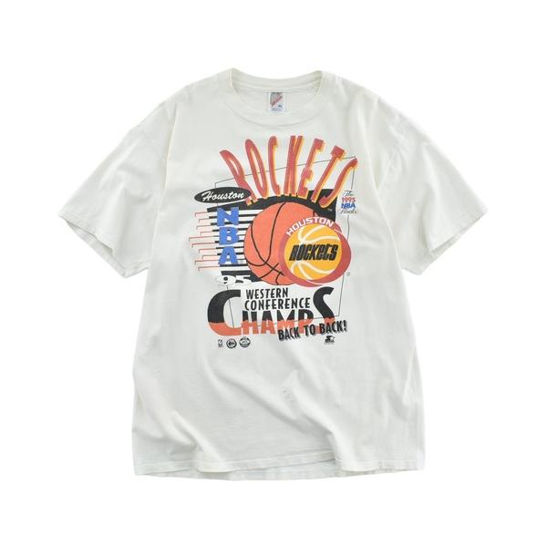 tシャツ 「USED」90’s JERZEES “NBA HOUSTON ROCKETS 1995 CHAMPS” バスケ Tシャツ USA製 メンズ レディース