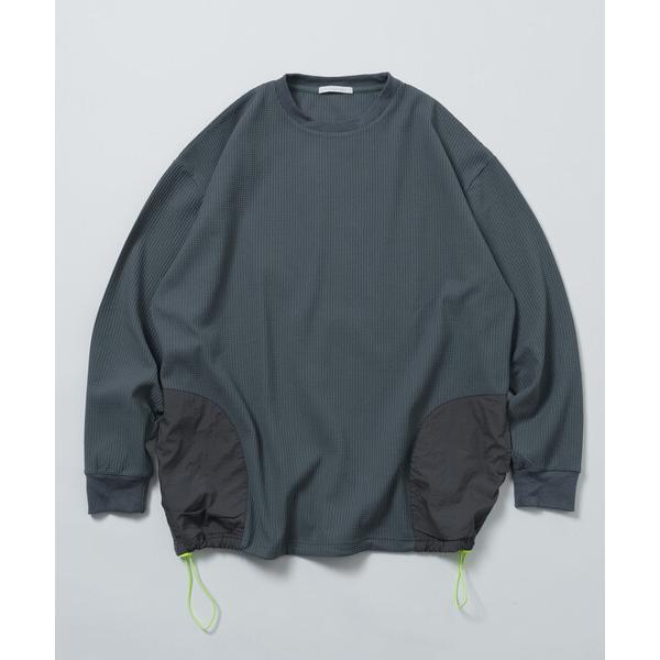 tシャツ Firsthand/ファーストハンド サイドポケット スピンドル テックサーマル クルー / ビッグシルエット ワッフル ロングスリーブTEE 「限定展開」