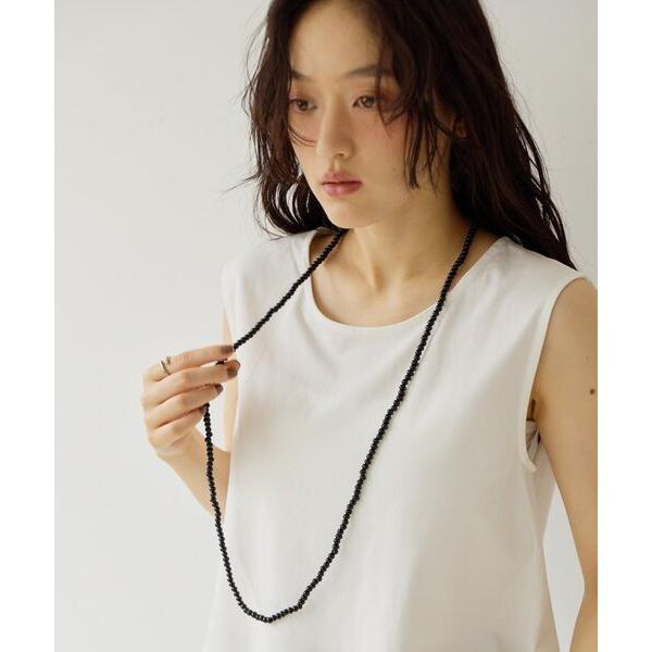ネックレス 「Noka」ウッドピーズロングネックレス レディース
