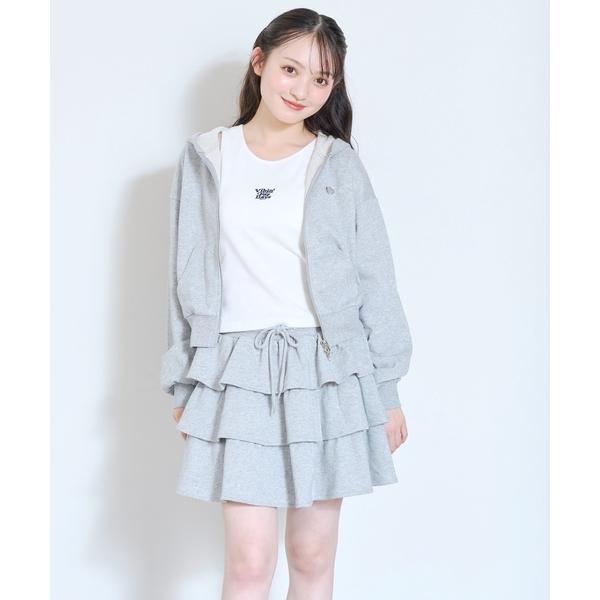 ワンピース 「LTXC」ラメキラダブルジップパーカ ティアードセットアップ キッズ 子供服 女の子