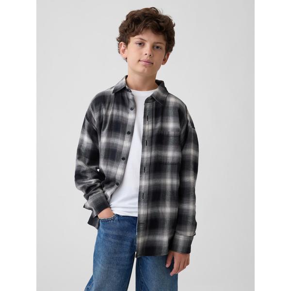 ブラウス シャツ オーバーサイズ フランネルシャツ (キッズ) キッズ 子供服 男の子