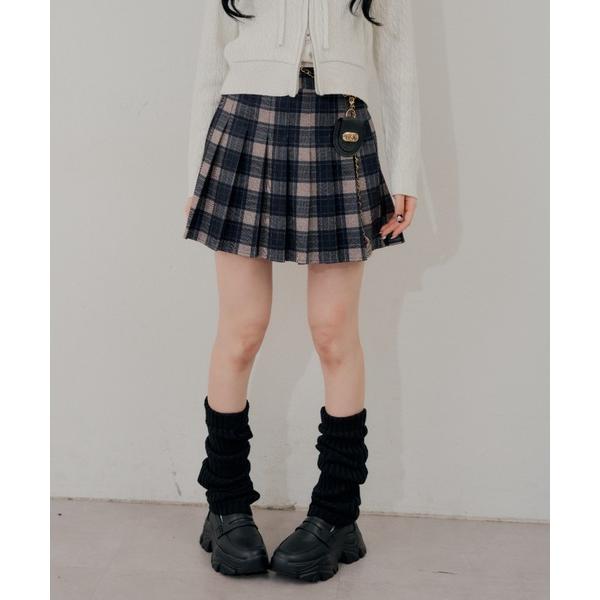 スカート チャーム付プリーツミニSK