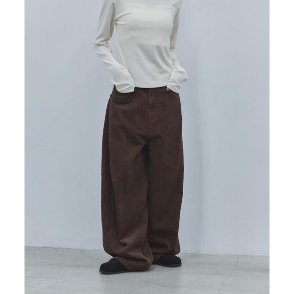 ワイドパンツ パンツ コーデュロイ 「4size展開」バレルレッグコーデュロイパンツ レディース