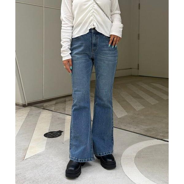 ジーンズ デニム デニムパンツ 「MOMO」ストレッチフレアデニム レディース