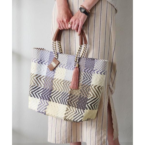 かごバッグ カゴバッグ WOVEN (ウーヴン) /ミドルトート メキシコ製 ミディアムサイズ バスケットバッグ メルカドバッグ かごバッグ