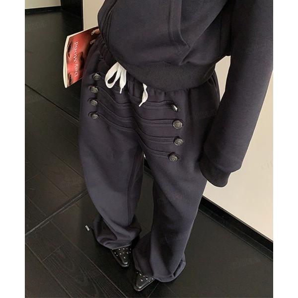 ワイドパンツ スウェットパンツ ジャージ 「セットアップ可能」ナポレオンデザインワイドパンツ レディース メンズ