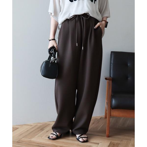 パンツ ポンチカーブパンツ レディース