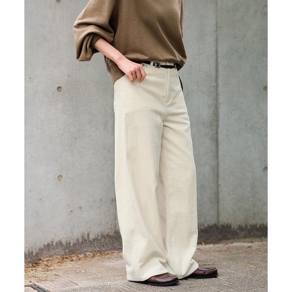 ワイドパンツ パンツ コーデュロイ コーデュロイ5PKパンツ レディース