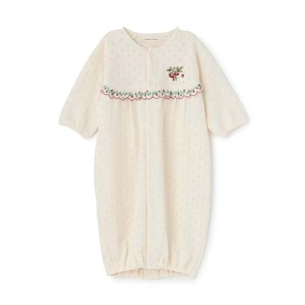 ベビー服 ロンパース 野イチゴヨーク切替2WAYオール「オーガニック」「日本製」