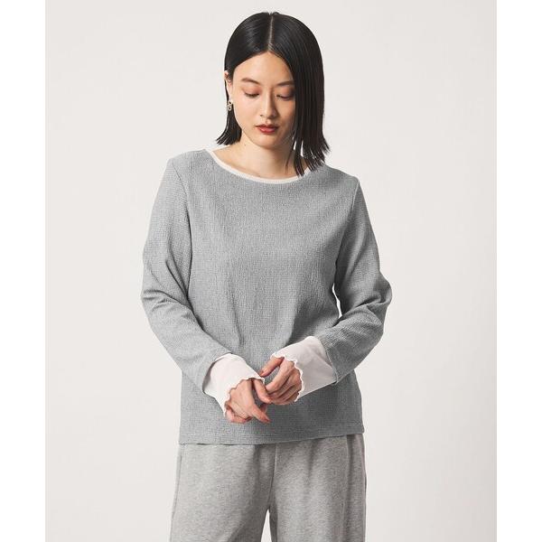 tシャツ シャーリング レイヤード ボートネックカットソー 「A DAY IN THE LIFE」 レディース