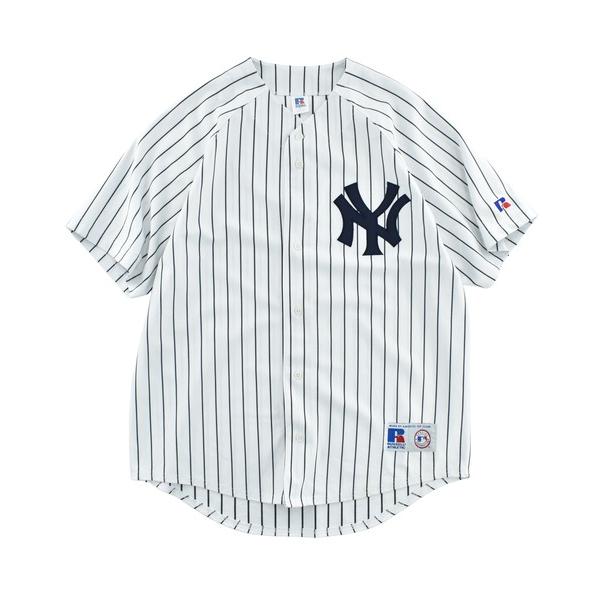 シャツ 半袖 「USED」Russel athletic “MLB N.Y Yankees” ゲームシャツ メンズ レディース