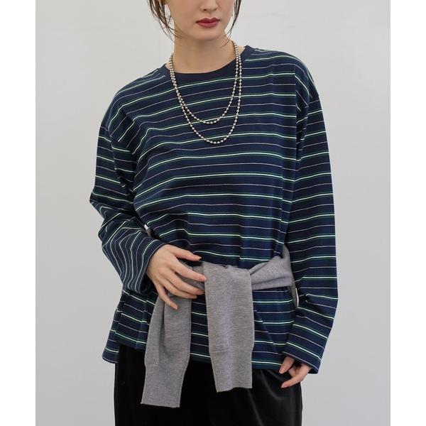 tシャツ マルチボーダーロンT レディース