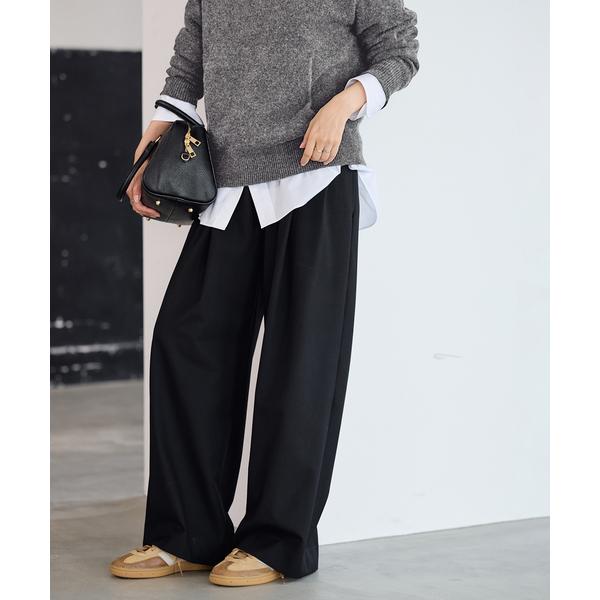 パンツ ウォームクロスワイドイージーパンツ レディース