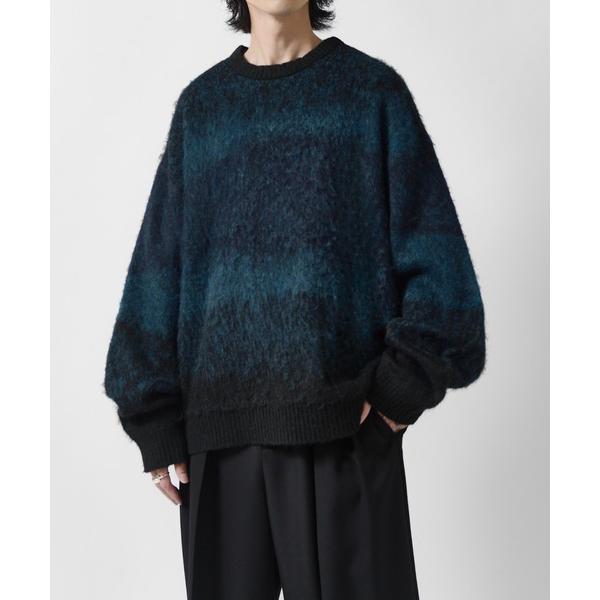 セーター ニット 「Neucon」MULTI GRADATION SHAGGY KNIT / マルチグラデーションオーバーシャギーニット メンズ