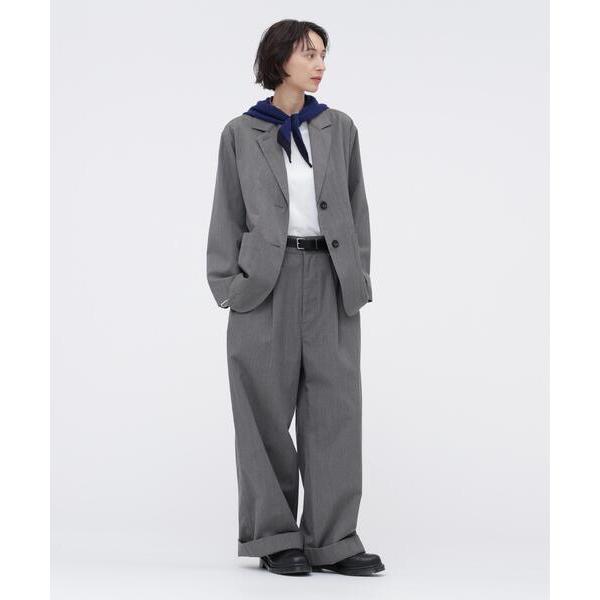ワイドパンツ パンツ WOOL COTTON TWILL レディース