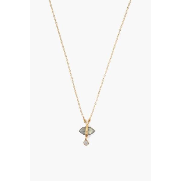 ネックレス 「CHAN LUU」LABRADORITE EVIL EYE AND SLICED DIAMOND CHARM NECKLACE レディース メンズ