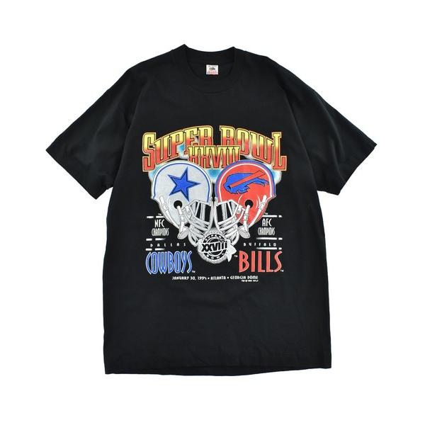 tシャツ 「USED」90’s Fruit of the Loom “SUPER BOWL XXVIII” アメフト Tシャツ USA製 メンズ レディース