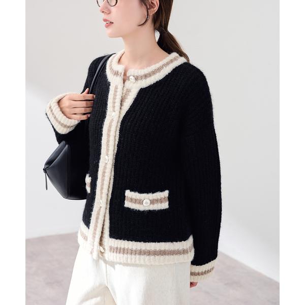 カーディガン 「一部カラーWEB限定 / 」BICOLOR CARDIGAN レディース