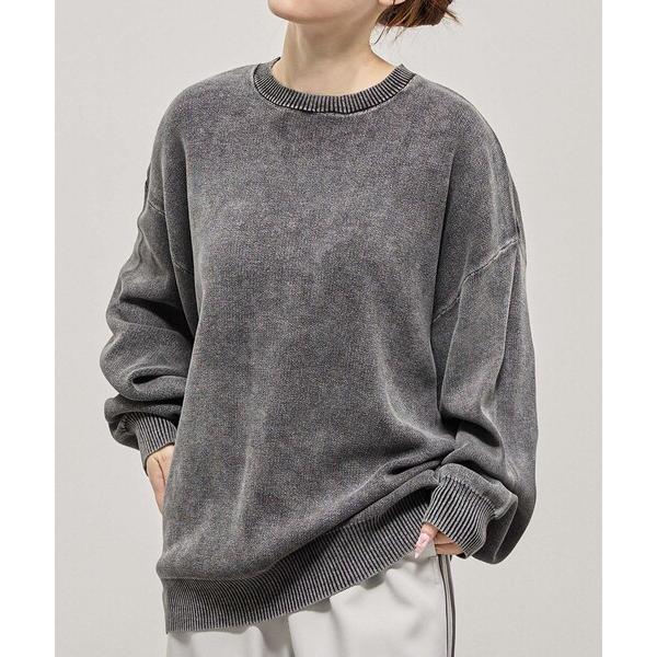 セーター ニット 「Alfred Alex」Sweat-Like Vintage Washed Knit / ヴィンテージ加工 スノーウォッシュ スウェットライクニット メンズ レディース