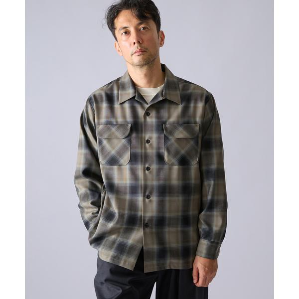 シャツ PENDLETON(ペンドルトン) 別注 PURE WOOL チェック オープンカラーシャツ メンズ レディース