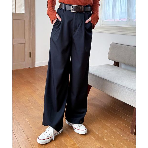 パンツ 裾ボタンパンツ レディース