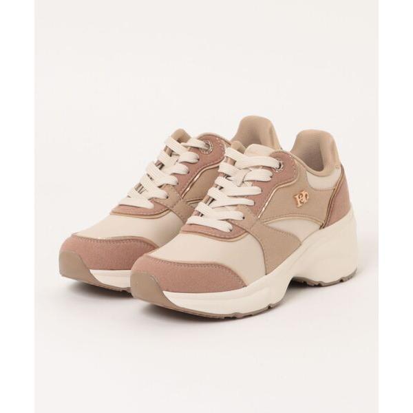 スニーカー HAWKINS ホーキンス CHERIE 6.5 ヒールアップスニーカー HW20400 S/BROWN レディース