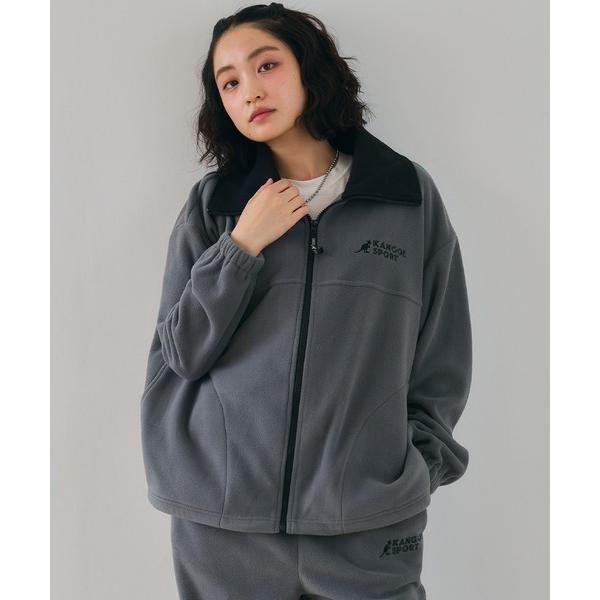 ブルゾン アウター フリース 「KANGOL SPORT」ドロストフリースジップアップジャケット/パーカー レディース