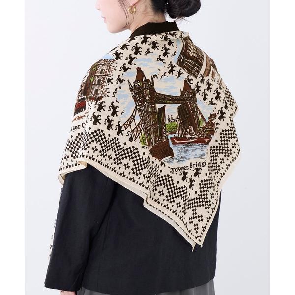 スカーフ バンダナ 「BINDU」大判スカーフ-London Map Scarf レディース