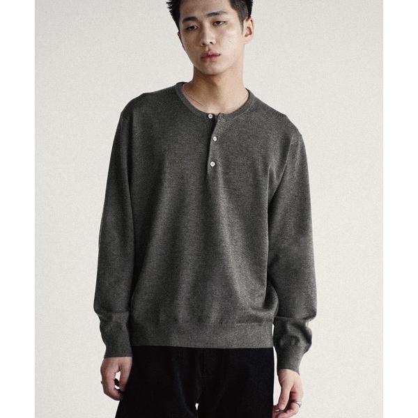 セーター ニット WOOL BLEND 14G HENLEY KNIT メンズ レディース