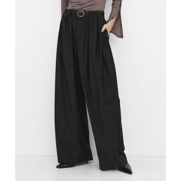 ワイドパンツ パンツ 「新作」Super120s Wool Relax Trousers｜｜秋服/オフィスカジュアル/セットアップ/オケージョン/ストレッチ/細見え/ワイドパンツ