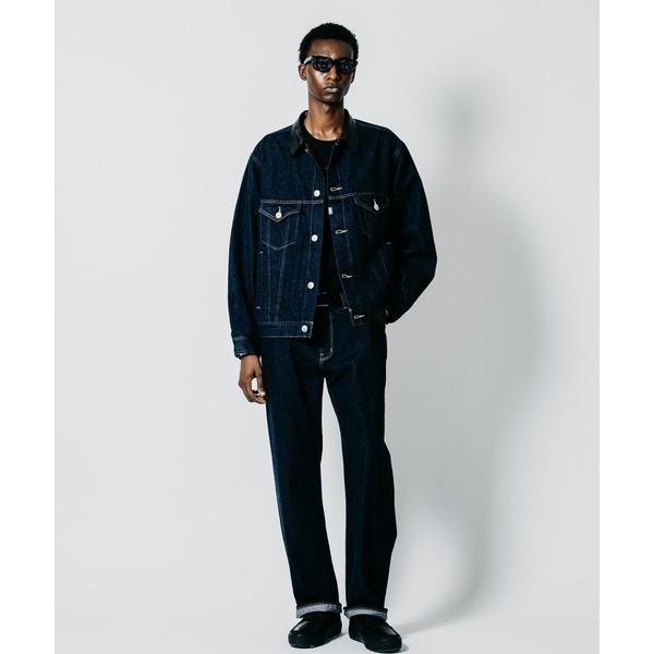 ジーンズ BORN FREE STRAIGHT ESSENTIAL SELVEDGE ONE WASH JEANS - INDIGO MADE IN JAPAN メンズ