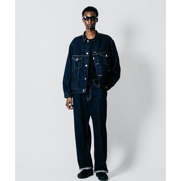 ジーンズ BORN FREE WIDE LUXURY SELVEDGE ONE WASH JEANS - INDIGO MADE IN JAPAN メンズ