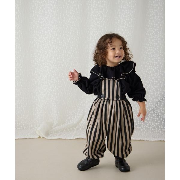 サロペット オーバーオール 「リンク」2WAYストライプバルーンサロペット キッズ 子供服 男の子 女の子