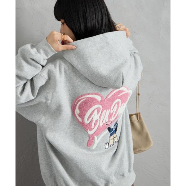 トレーナー スウェット 裏起毛 「WEB限定」「BEN DAVIS/ベンデイビス」 HEARTY GORILLA サガラ刺繍ジップパーカー レディース メンズ