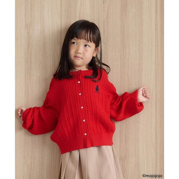 カーディガン 「mojojojo」ホソケーブルカーディガン  1051571 キッズ 子供服 女の子