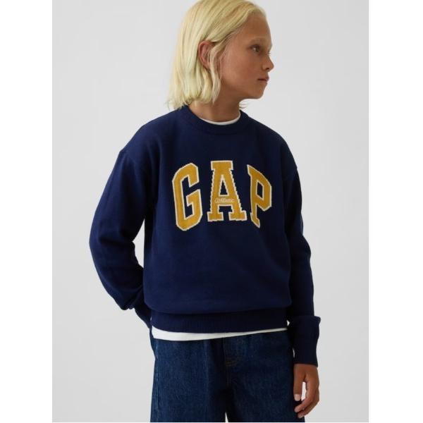 ニット セーター リラックスフィット GAPロゴ インターシャセーター (キッズ) キッズ 子供服 男の子