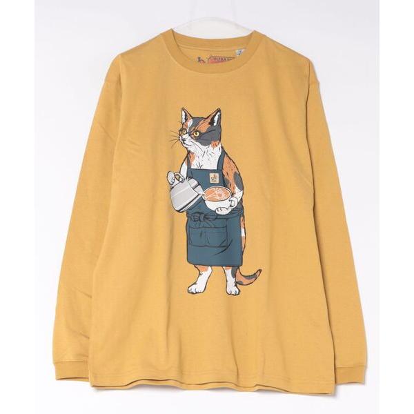 tシャツ 超ヘビーUSA/C バリスタ猫 ロングスリーブ TEE メンズ レディース