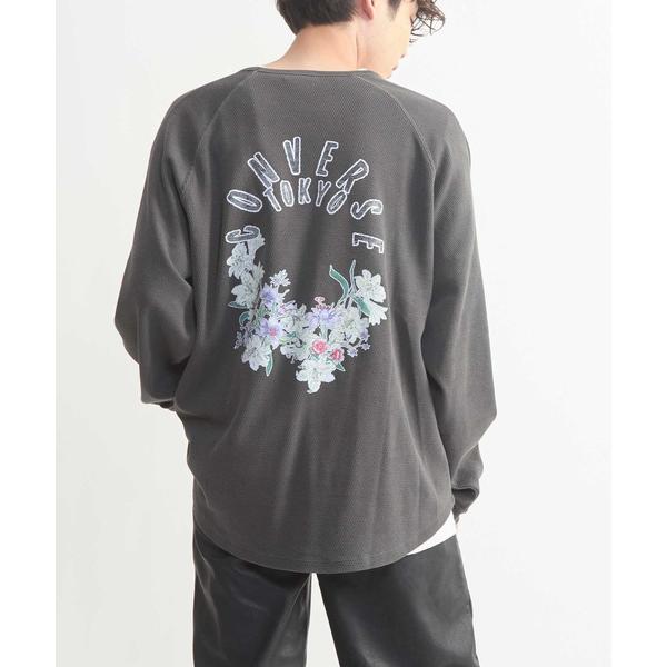 tシャツ FLOWER LOGO WAFFLE LONG TEE メンズ