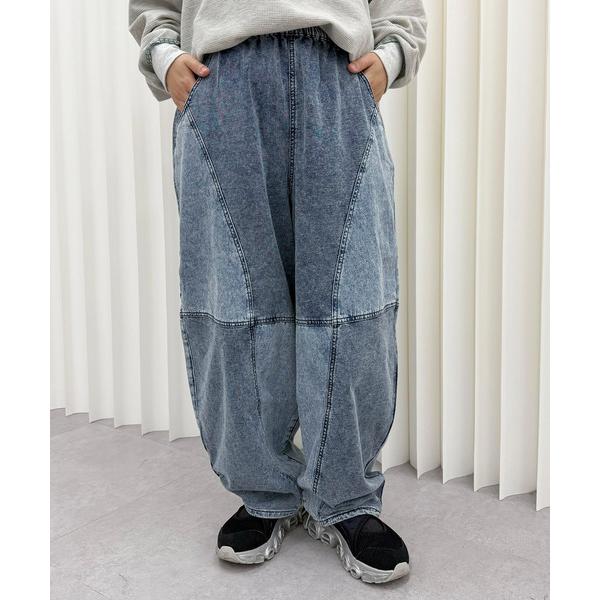 ジーンズ デニム デニムパンツ ケミカルスウェットボールパンツ レディース