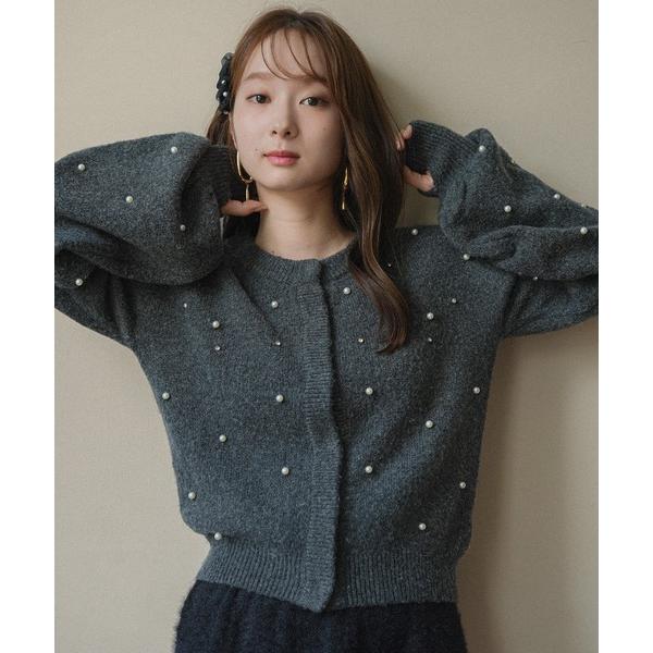 カーディガン bijou knit cardigan / ビジューニットカーディガン レディース