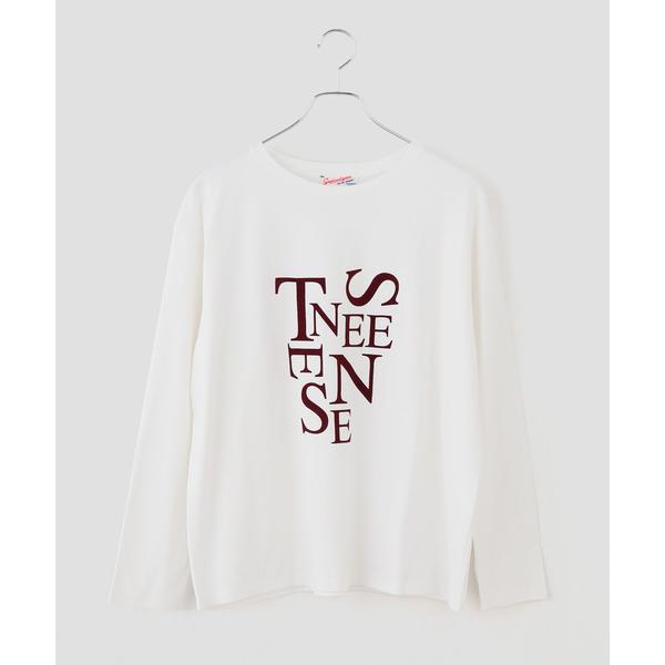 tシャツ フロッキープリントロゴTEE レディース