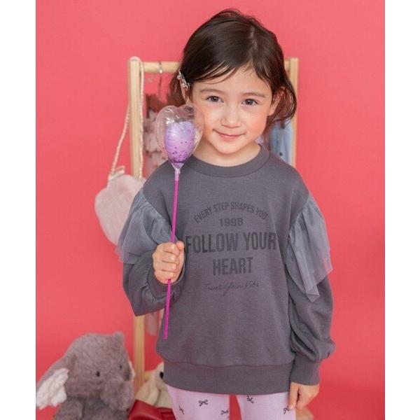 トレーナー 肩チュール付きトレーナー キッズ 子供服 女の子