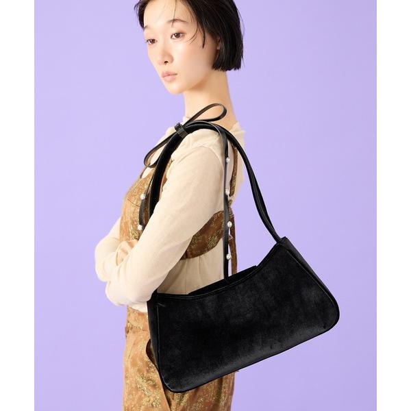 ショルダーバッグ バッグ Casselini(キャセリーニ)ベロアショルダーリボンBAG レディース