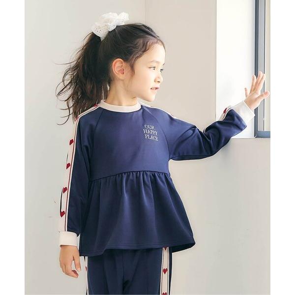 tシャツ 「リンク」ハートジャガードライントップス_セットアップ可 キッズ 子供服 女の子